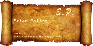 Stier Polina névjegykártya